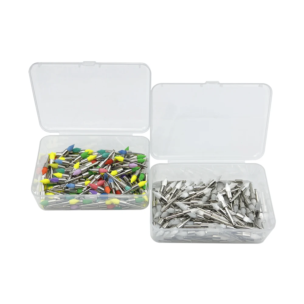 100pcs Pointed head Dental Nylon Polishing Prophy Brushes Teeth Polisher  Machine Disposable Colorful/white Dental Materials