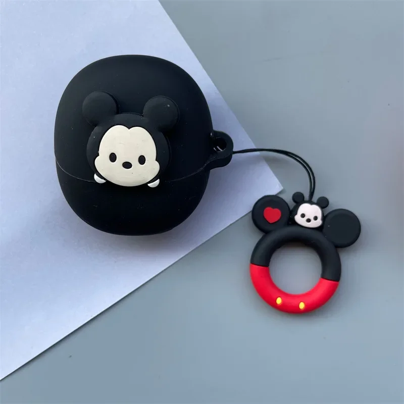 Custodia morbida in silicone per cartoni animati fai-da-te per QCY MeloBuds Pro Custodia protettiva per auricolare Bluetooth wireless con portachiavi
