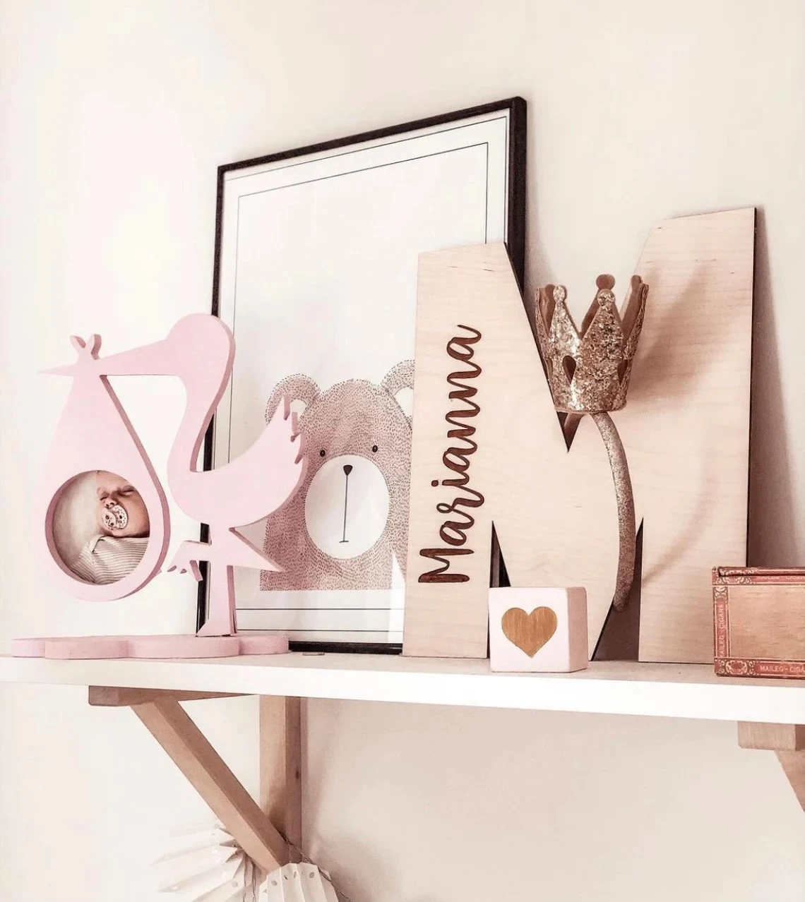 اسم مخصص حرف خشبي، حضانة، بيبيزيمر، ديكور شخصي، ديكور غرفة الأطفال، لافتة حائط، زخرفة كيندرزيمر #3