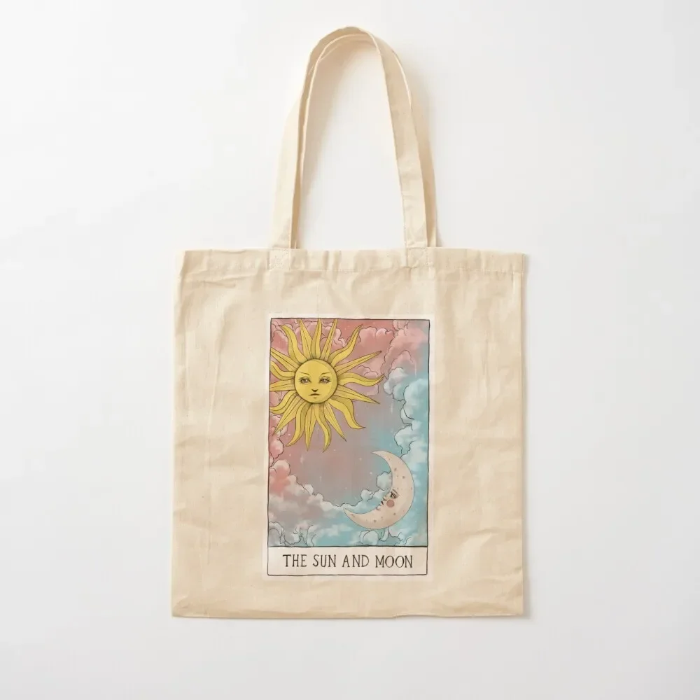 

The Sun and Moon Tarot Card Tote Bag canvas tote bag cute pouch bag Customizable tote