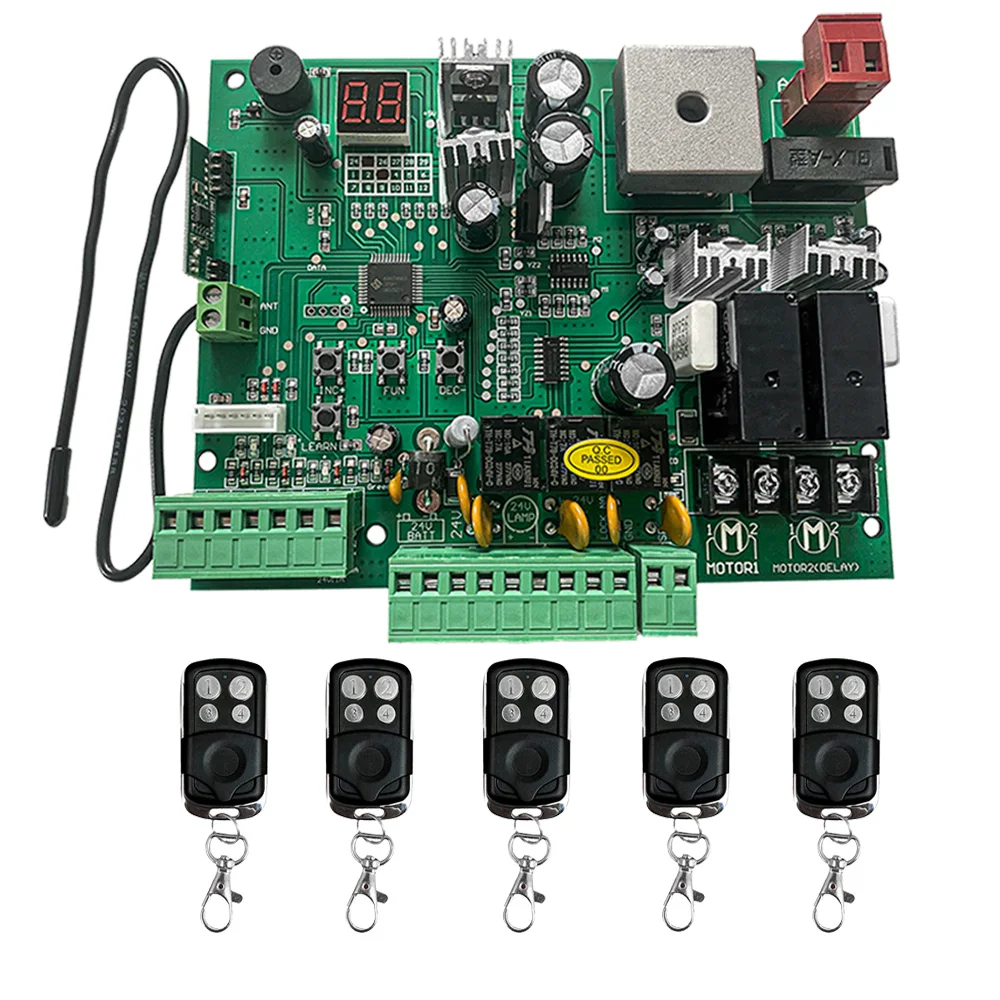 

DC 24V PCB Control Board for Automatic Double Swing Gate Opener, Smart Control Panel, Replacement Fittings