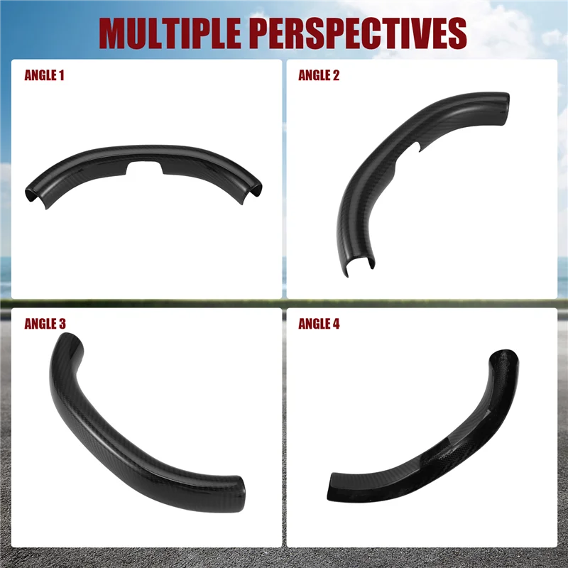 

Car Steering Wheel Lower Cover Trim Strips Carbon Fiber For Tesla Model 3 Highland 2024 Car Interior Accessories
