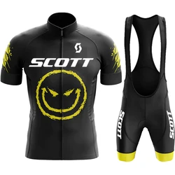 SCOTT Bicycle Set Cyclist Man Bike Jersey Men Cycling Uniforms for Men Clothing Men's Cycling Clothes Mtb Equipment Short Sets