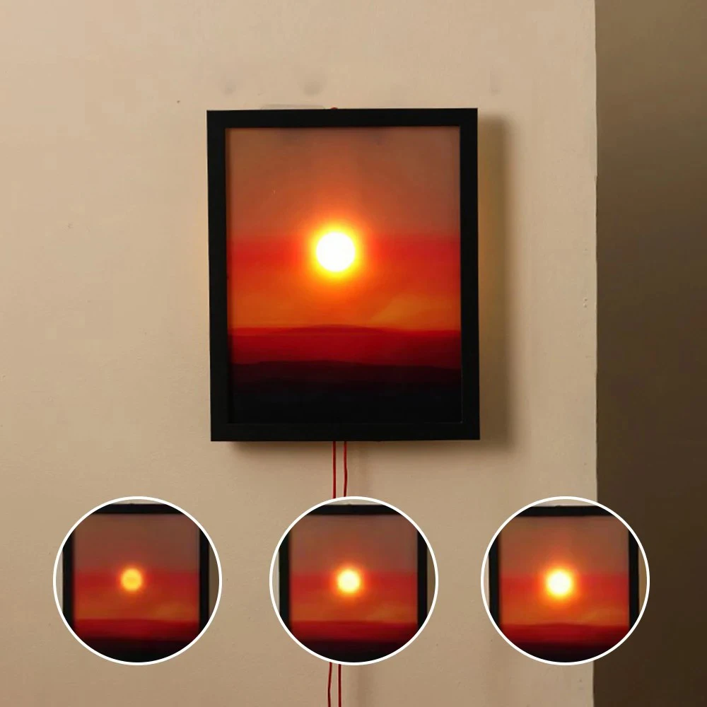 

F5 Movable Scenery Wall Night Light Sunrise and Sunset Home Decoration Wall Lamp For Bedroom Living Room Wall Lighting Decor
