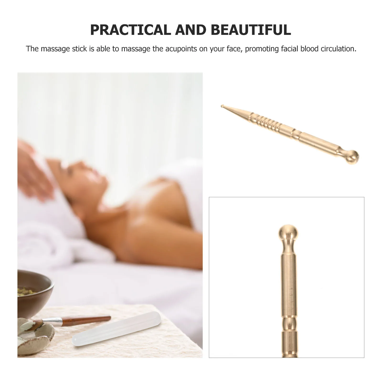 

Acupoint Massage Stick Compact Telescopic Design For Facial Body Point Therapy Portable Face Massager Tool Sturdy Durable