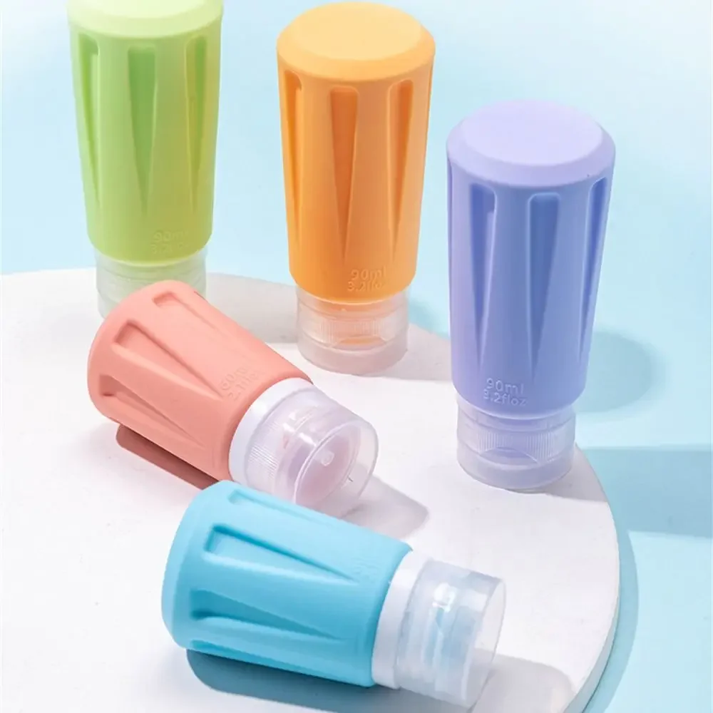 60ml 90ml Small Split Bottle Lightweight Durable Tube Bottles Wear-resistant Soft Silicone Outdoor Travel Accessories