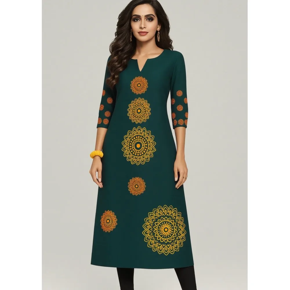 فستان كورت نسائي عصري وأنيق بأكمام طويلة وأنبوب مستقيم كاجوال برقبة دائرية ونمط رداء تقليدي أرابي #6