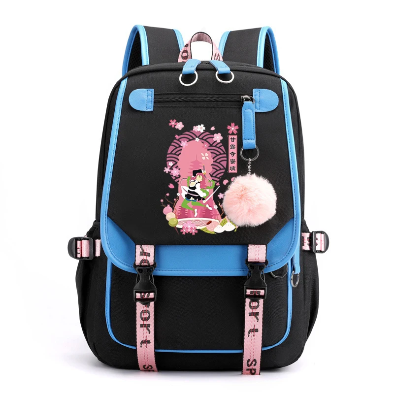 School Bag Demon Slayer Women's Backpack Harajuku Girls Kawaii School Bag Fashion Hot Anime Demon Slayer Casual Young Girl's Bag