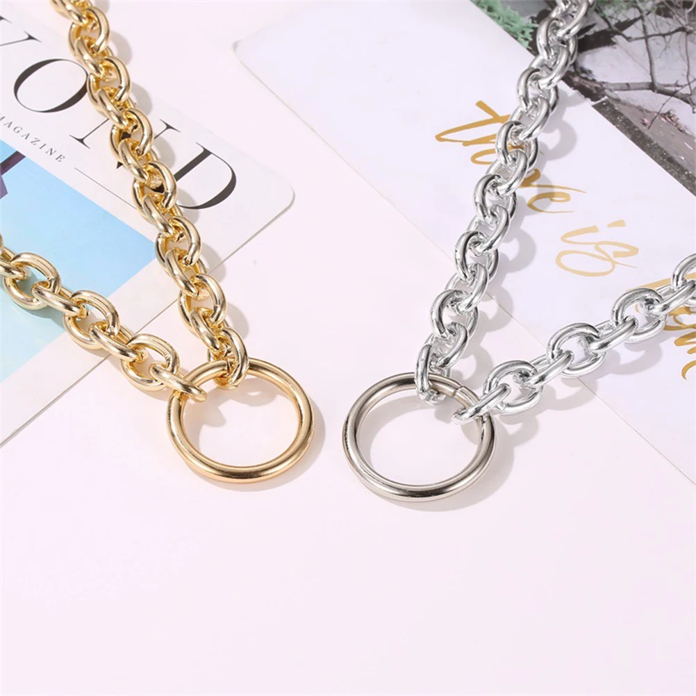 

Metal Geometric Geomatric Necklace Punk Choker Collarbone Chain Fashion Jewelry Collarbone Necklace Gift Silver