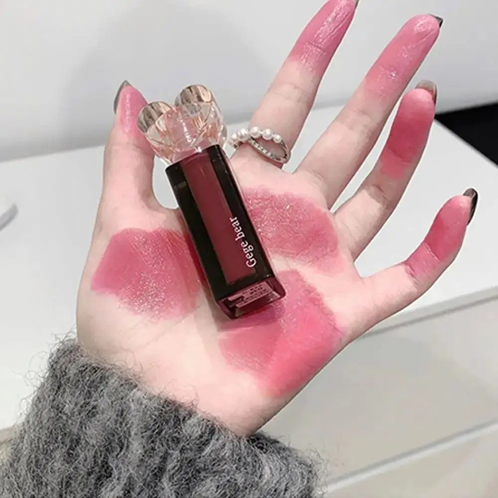 1 Stuks Hartvormige Hydraterende Lip Glazuur Langdurige Doorschijnende Water Lipgloss Heldere Kleur Niet-plakkerige Formule