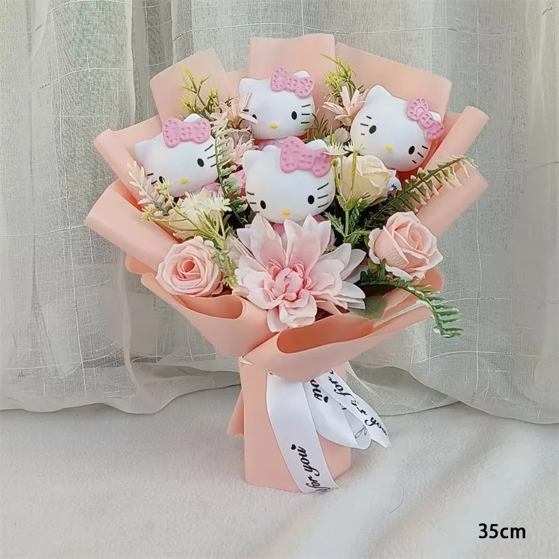 MINISO Hello Kitty Anime Peripheral Styles Bouquet PE Rose Flowers Wedding Christmas Birthday Valentine's Day Gift:MINISO Hello Kitty Anime Peripheral Styles Bouquet PE Rose Flowers Wedding Christmas Birthday Valentine's Day Gift