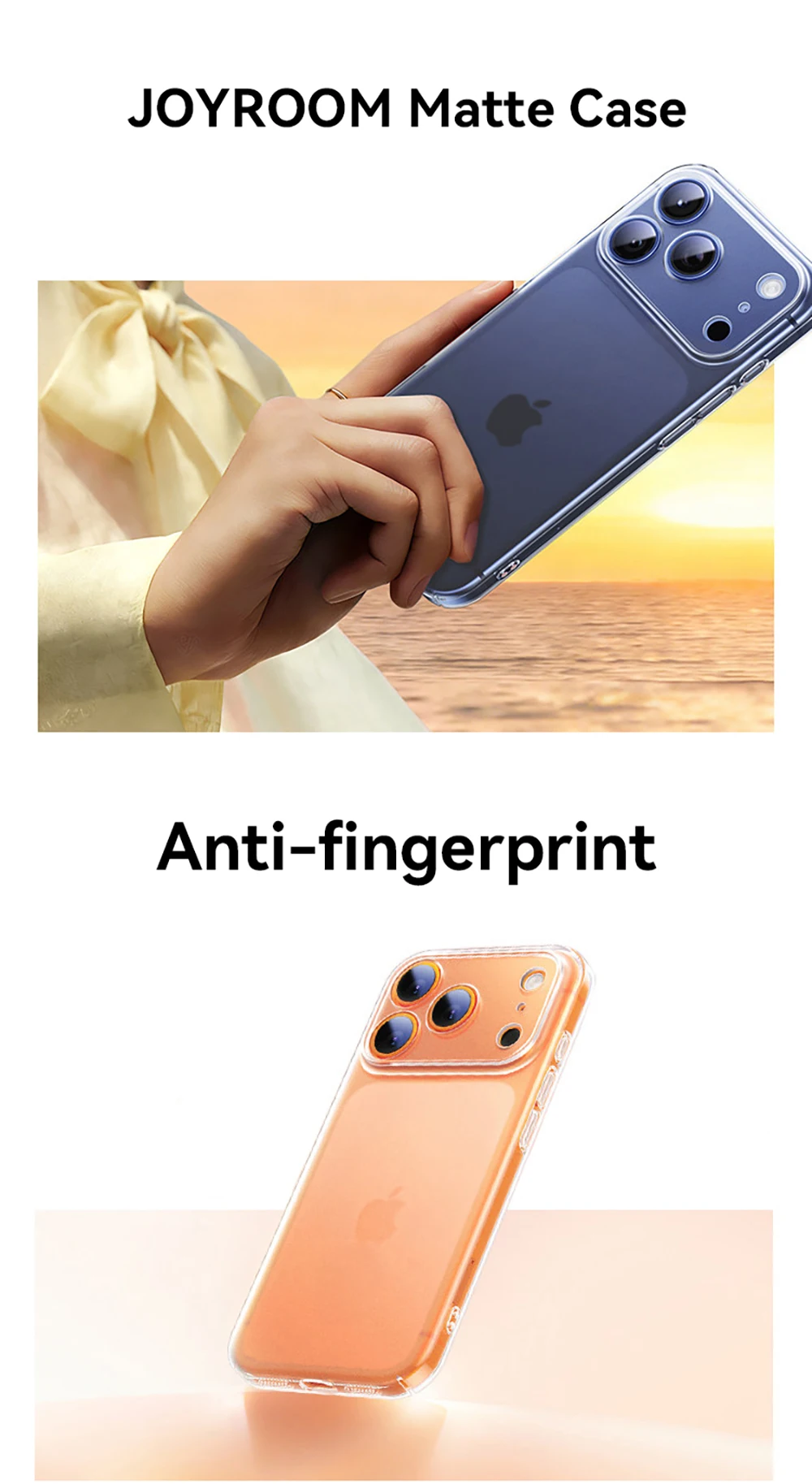 Joyroom für iPhone 18 Pro Max Hülle, Mattierte Hülle, Stoßfeste Matte Schutzhülle für iPhone 17 Pro Max, Magnetische Hülle für kabelloses Laden – Detail 3