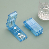 Convenient Tablet Cutter Medicine Box Cutter Elderly Medicine Breaker Transparent Plastic Medicine Box Integrated Tablet Divider