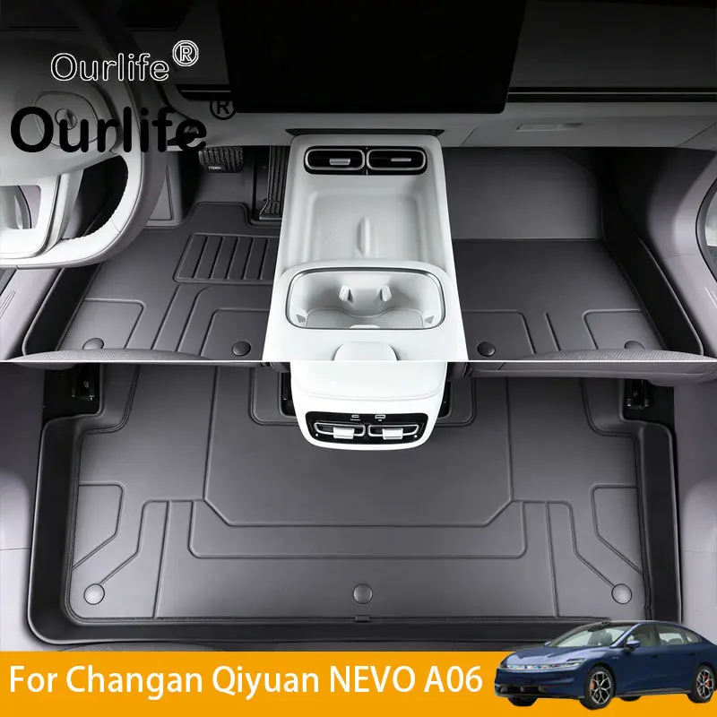 

For Changan Qiyuan Nevo A06 2026 2027 Floor Mat All Weather Front Rear Cargo Liner Mat, Waterproof Anti-Slip Accessories
