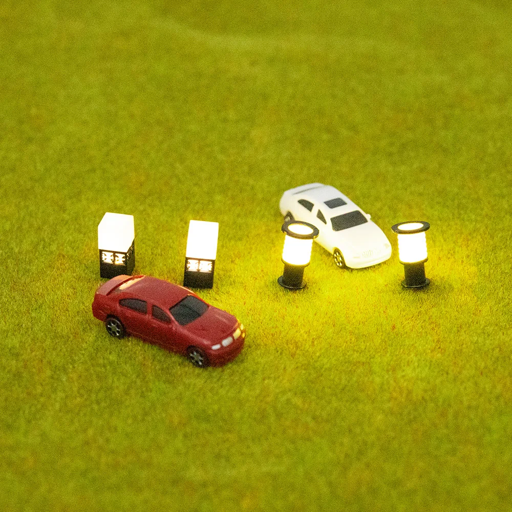 5Pcs Miniature 3v Led Lawn Lamp Model Diy Building Sand Table Garden Scene Layout Lights Diorama Kits