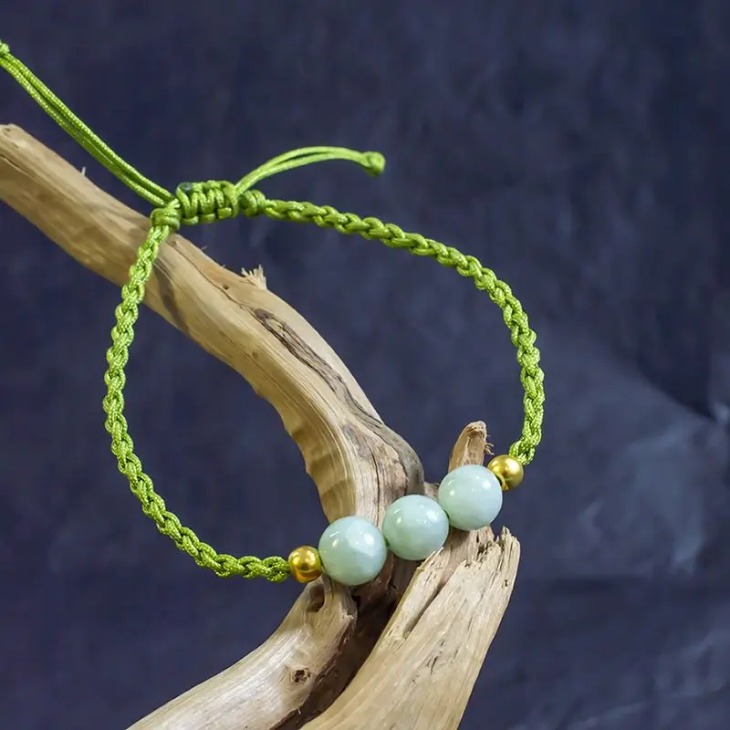 Genuine 999 Gold 24k Bracelet Natural Jadeite Fine Jewelry for Women Gift Original Design New pink/green/blue