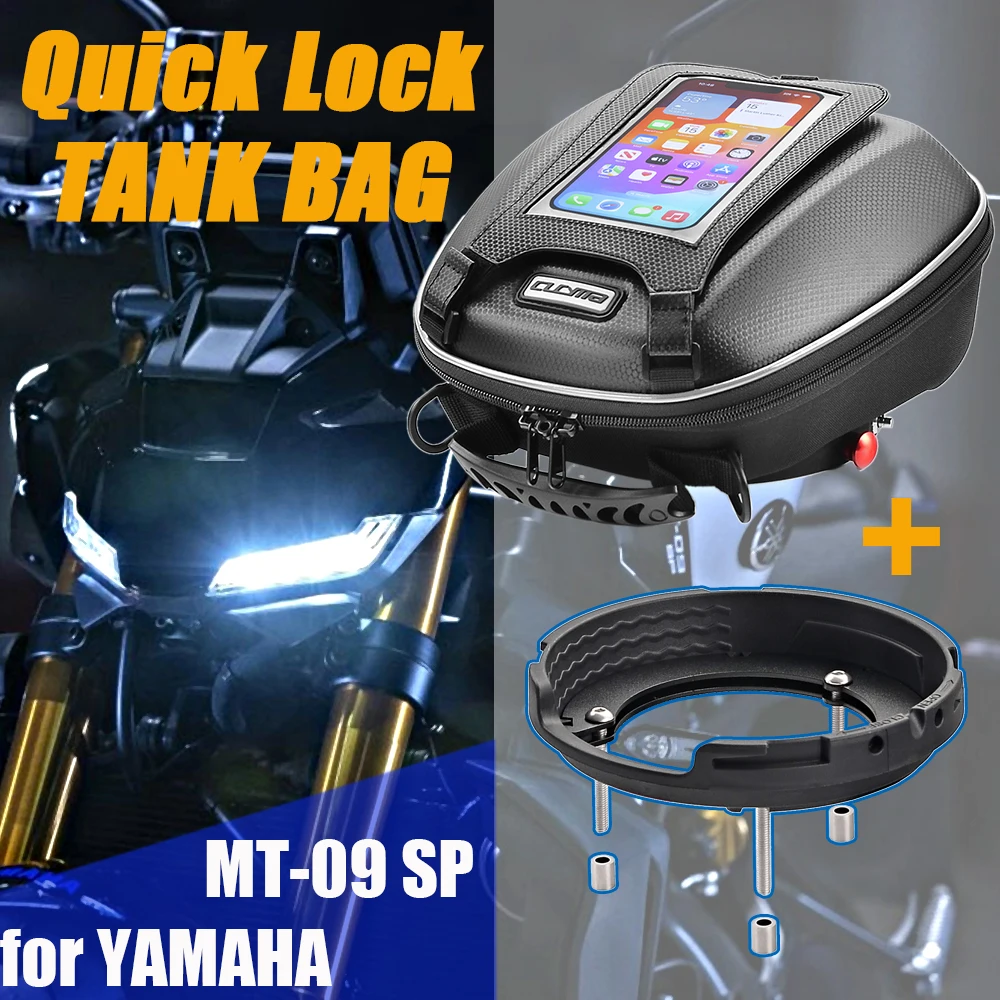 

2025 For YAMAHA MT09 SP MT-09 TRACER 9 GT + Tank Bag Quick Lock Motorcycle Backpack Luggage Top Fuel Tank Case Navigation Bags