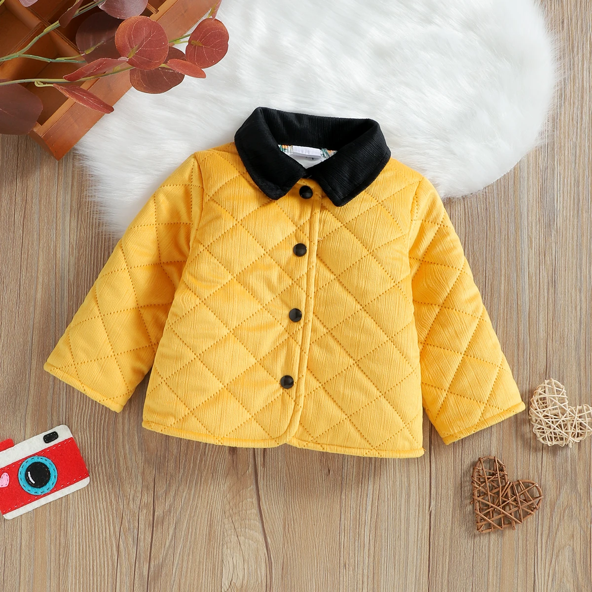 jaqueta-unissex-de-algodao-xadrez-amarelo-casual-para-bebes-para-meninos-e-meninas