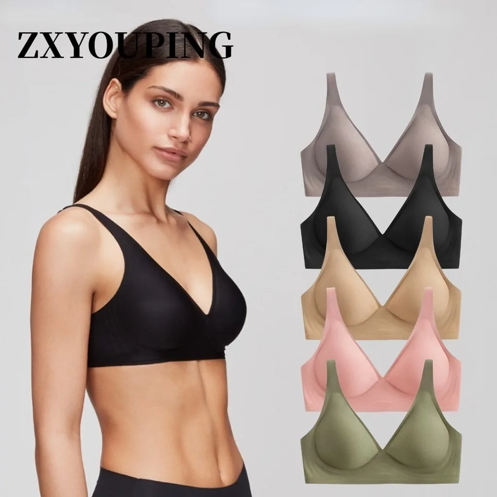 

ZXYOUPING Suji Bra Japanese SUJI Bra Push up Seamless Bra Light Weight Jelly Bra，Adjustable Strap bra with chest pad，Breathable