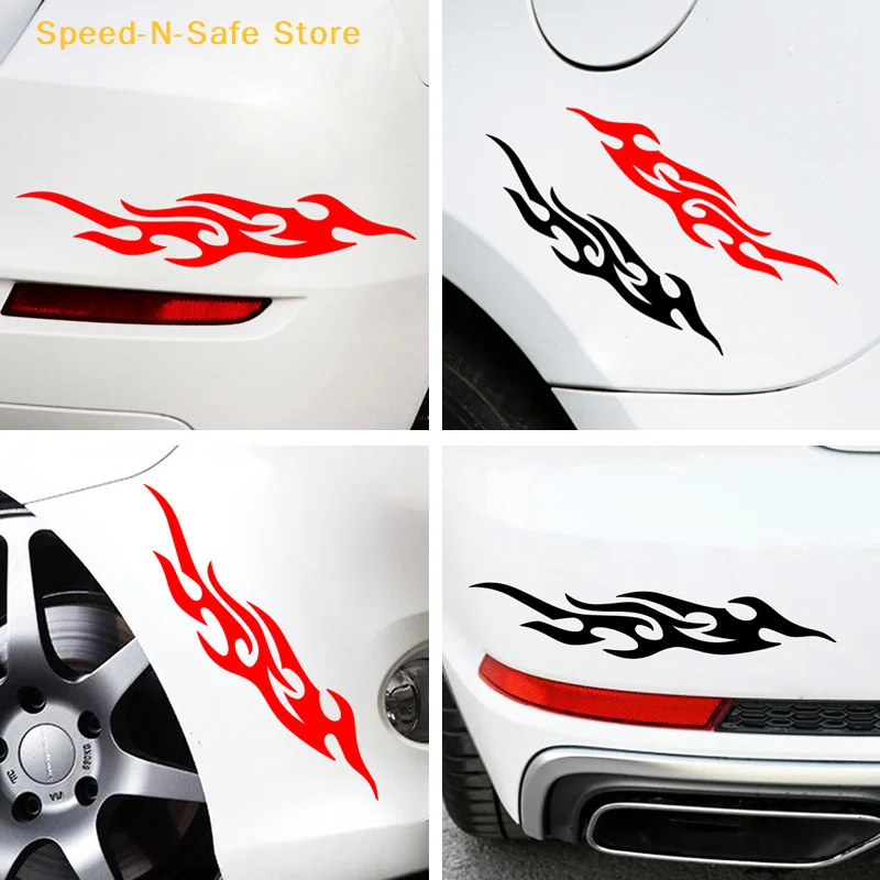 Modified Flame Reflective Car Stickers Auto Exterior Cool Styling Decals for Safe Night Use for All Models