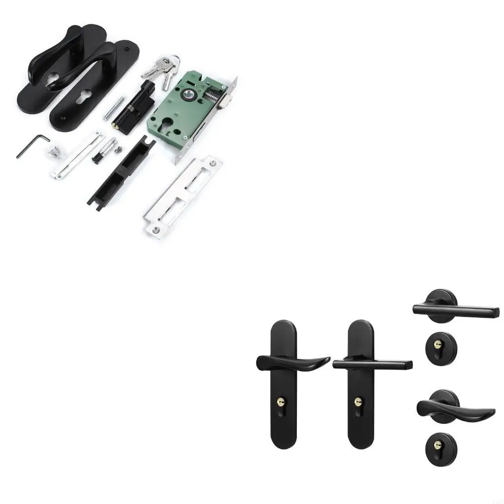 

Passage Door Levers Interior Heavy Duty Aluminium Alloy Door Handles Hall Closet Locking Door Levers for Bedroom Door