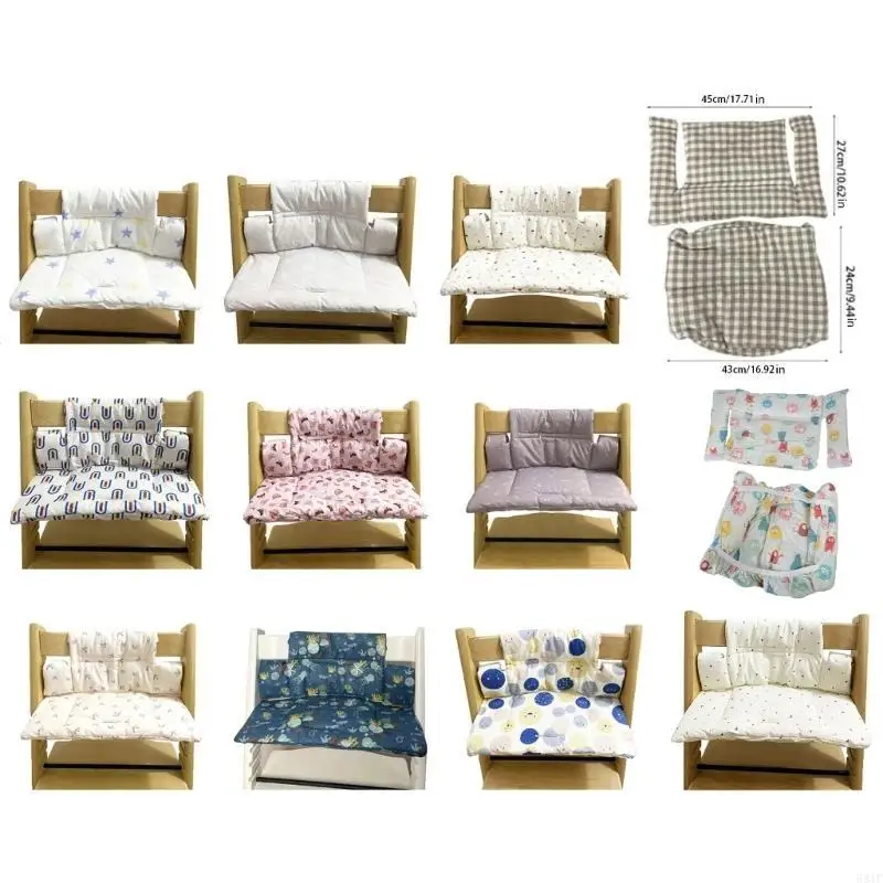 غطاء مقاعد قطني 581F غطاء مقاعد الأطفال مع رسومات للأطفال الرضع والصبيان والبنات وملحقات وسائد الكراسي العالية #6