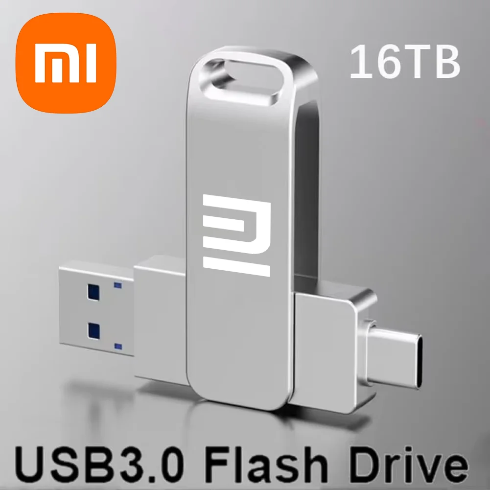 محرك فلاش Xiaomi MIJIA 16 تيرا بايت USB 3.0 من النوع C قرص U عالي السرعة محرك أقراص فلاش U محمول SSD 1 تيرا بايت 2 تيرا بايت للكمبيوتر المحمول
