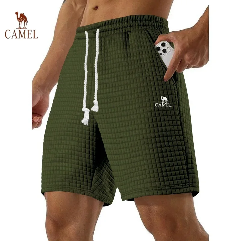 Shorts casuais bordados de alta qualidade masculinos de verão, shorts elegantes para esportes ao ar livre e roupas de trabalho