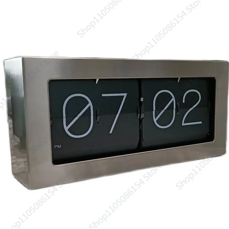 

Creative automatic page turning clock, seat clock, wall clock, Nordic living room imported electronic clock light luxury