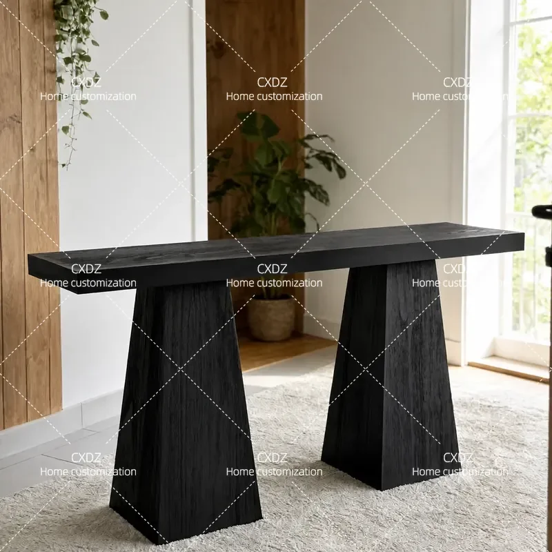 Modern Minimalist Entrance Table Light Luxury Entryway Console Cabinet Wall Mounted Foyer Storage Desk for Living Room