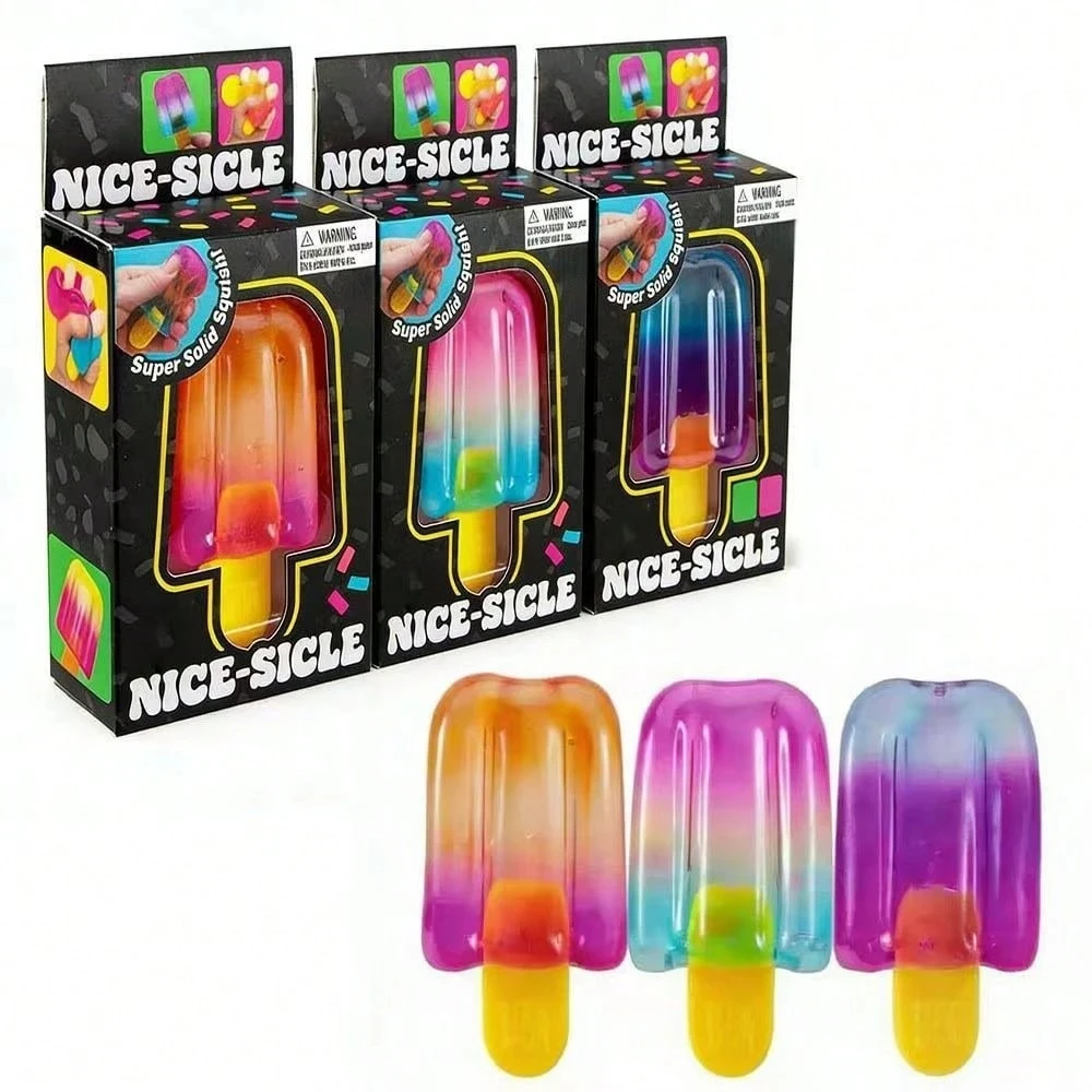 Ice Cream Squeeze Toy, Stress Relief Toy, Popsicle Squeeze Toy, Suitable For Autism, Office Workers,  Ideal Holiday Gift, Small And Cute Fun Gift, Suitable For Various Holiday Gifts, Birthday Party Favors, Office Stress Relief Toys, Fun Gifts