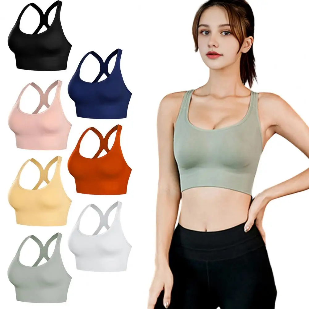 

High Impact Padded Racerback Sports Bra Women Wireless Supportive Workout Gym Yoga Fitness Running Activewear Bra