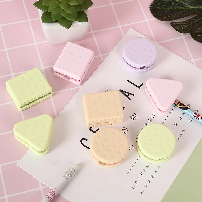 1 Pcs Candy Colors Cute Cookies Pencil Sharpener Student Novelty Creative Stationery Kids Gift Office School Supplies