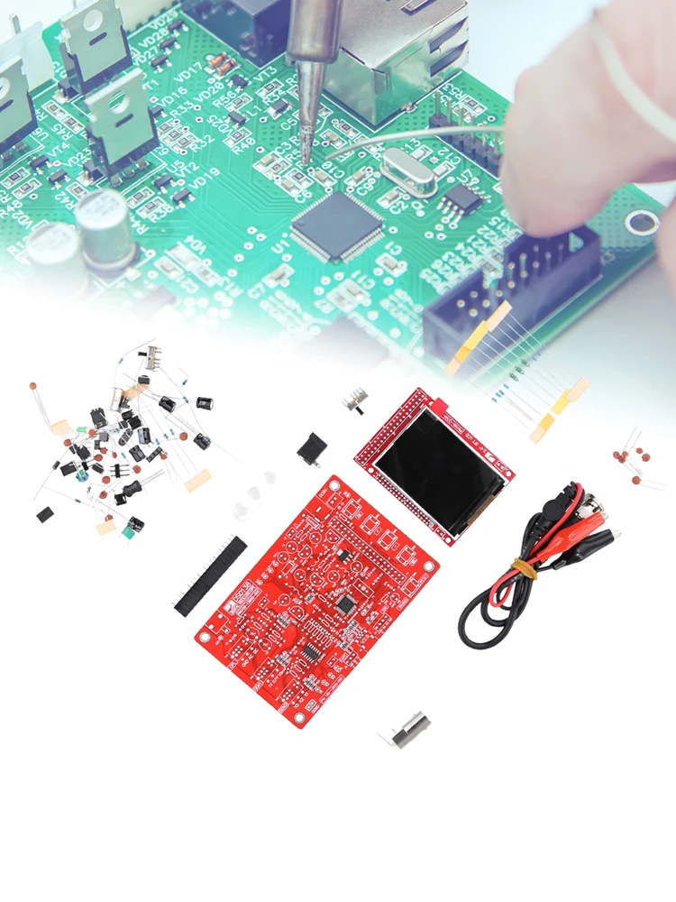 

DSO138 Digital Oscilloscope 2.4inch TFT Digital Oscilloscope Kit DIY Parts 1Msps Electronic Learning Set