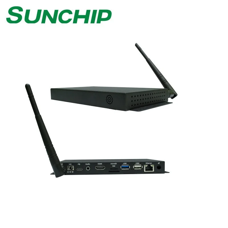 Kotak Media Player Android 10 Definisi Tinggi Wifi BT RK3288 untuk Digital Signage