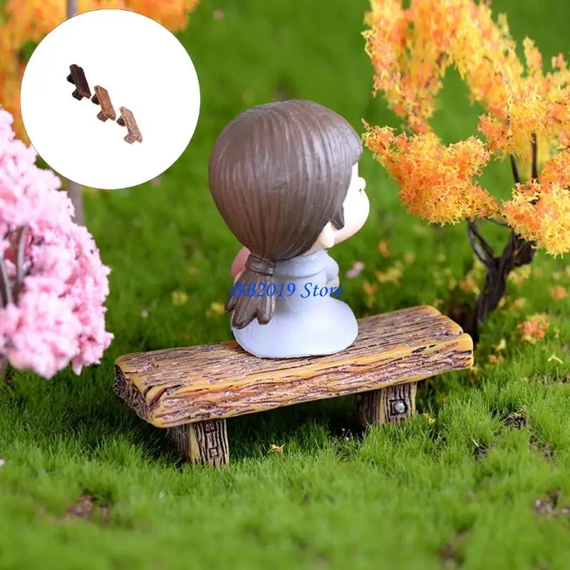 

Q0KB Doll House Resin Stool Model Display Rectangle Top Stool Toy 1:12 Scale Furniture