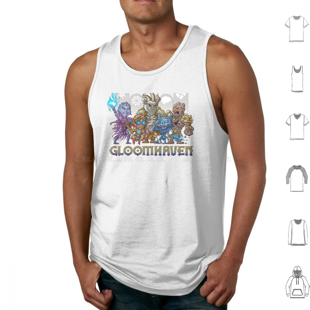 Gloomhaven-Board Game Tank Tops Print Cotton Gloomahaven And Of Life Eat Sleep Repeat Eurogame 999 Games Bgg