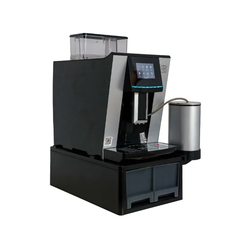 

Commercial Use 4 Languages 6 Beverages Latte Cappuccino Espresso Hot Water Fully Automatic Coffee Machine