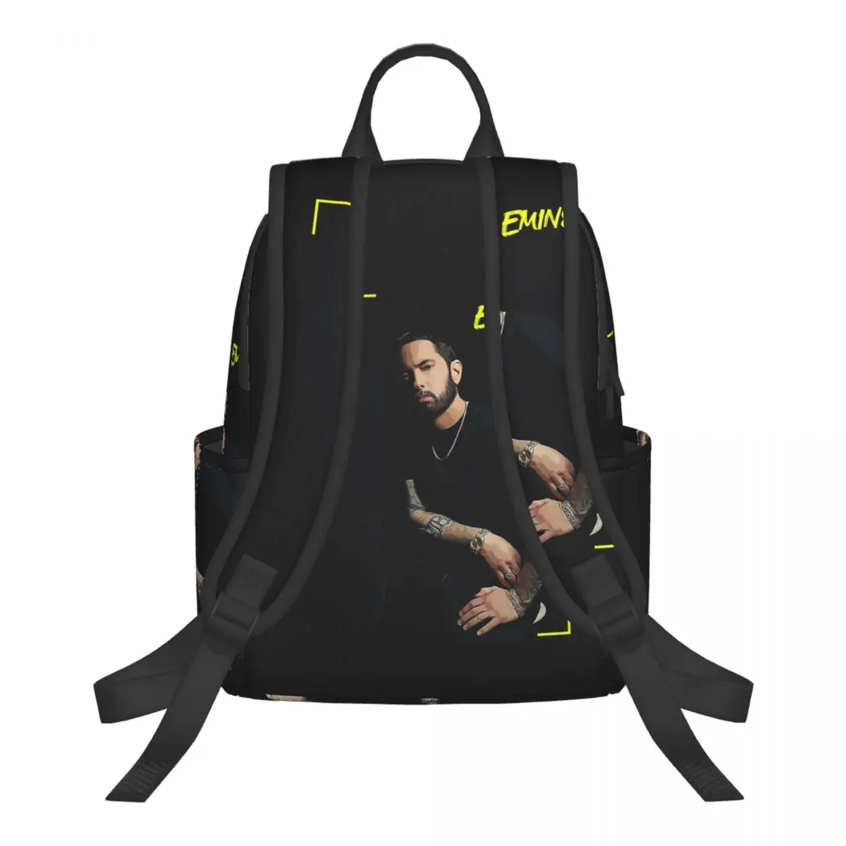 Eminem American Pop Music Hip Hop Rapper Student Backpack School Bag Hiking Travel Daypack for Men Women Bookbag Shoulder Bags