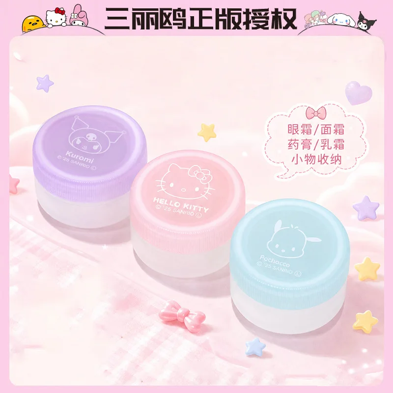 Kawaii Kawaii Mini Cosmetic Jar Hello Kitty Kuromi Empty Cream Container Portable Travel Pot for Eye Cream Ointment Small Items Storage - Aliexpress Deal