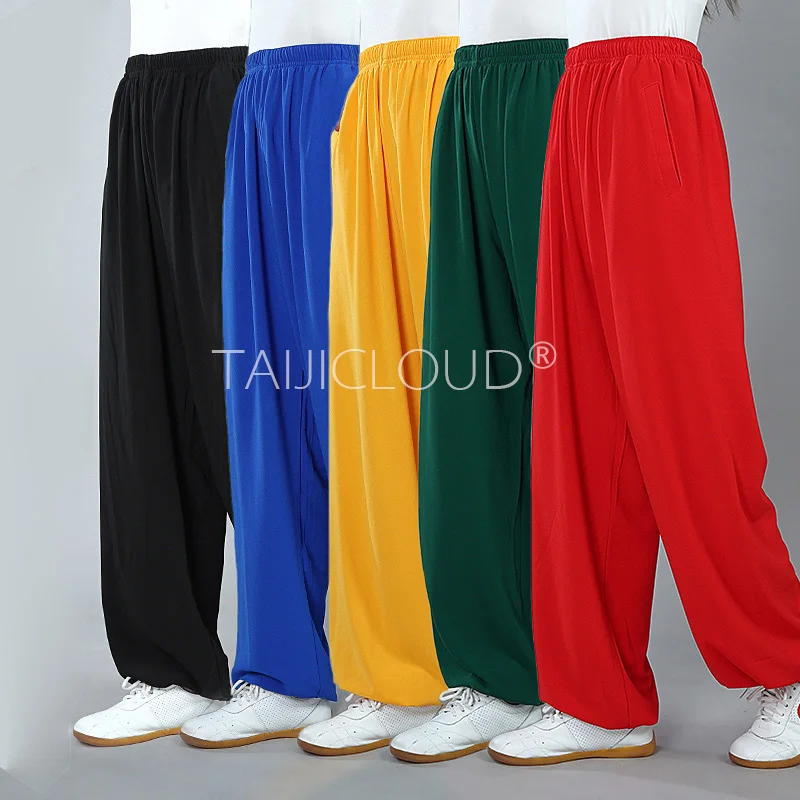 Cotton Tai Chi Practice Pants for Men and Women, Lantern-Style for Martial Arts and Kung Fu, Spring and Summer