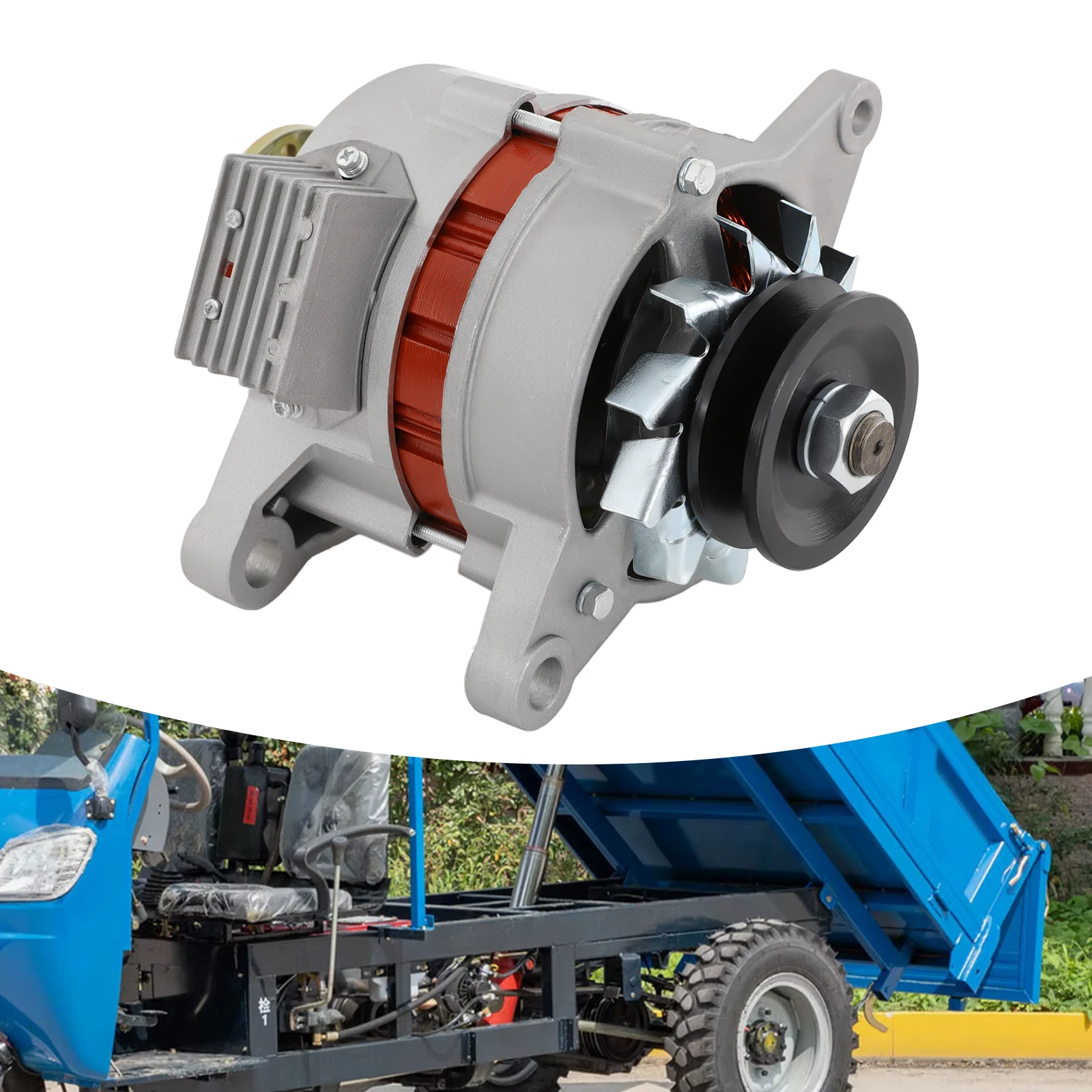 

1000W Aluminum Permanent Magnet AC and DC Generators 4500rpm for Agricultural Vehicles Tricycles Four-Wheel Tractors