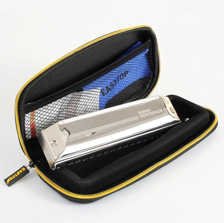 EASTTOP Harmonica Music Instruments Key of C 16 Holes 64 Tones Chromatic Instrumentos Musicales Chromatic Competitive ETP-16