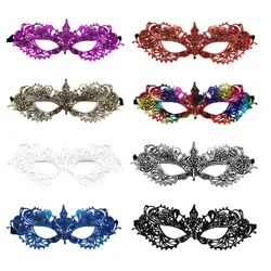 Women Sexy Hollow Lace Masquerad Face Mask with Ribbon Princess Party Mardi Gras Cosplay Prom Props Costume Nightclub Eye Mask