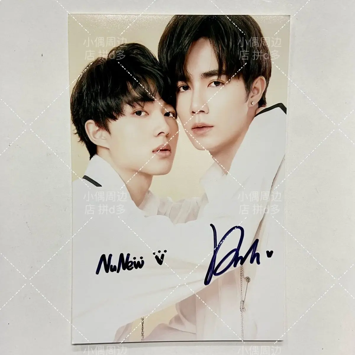 Thai BL Zeenunew autographed photo 6-inch non printed as birthday gift for friend