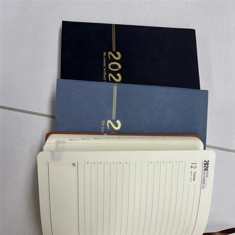 A13E-2024 مخطط محمول 365 يومًا غطاء جدول يومي أسبوعي دفتر تقويم مدمج جدول أعمال مكتب المدرسة #6