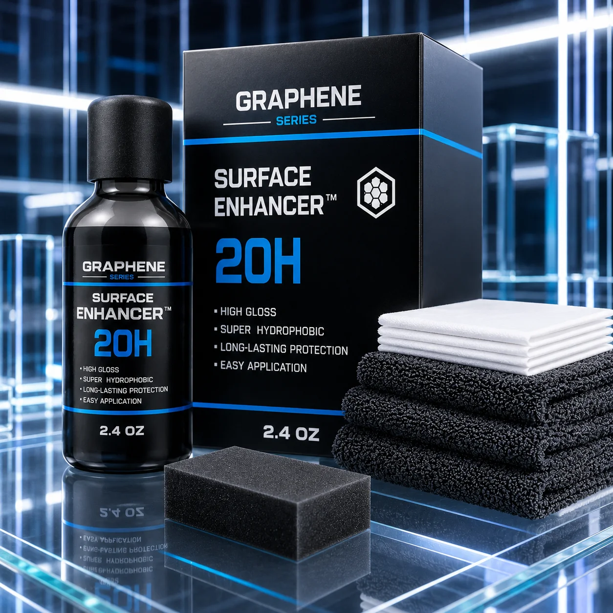 Graphene Ceramic Coating 20H with Self Healing and UV Track Technology Car Detailing Professionals 10+ Years of Protection