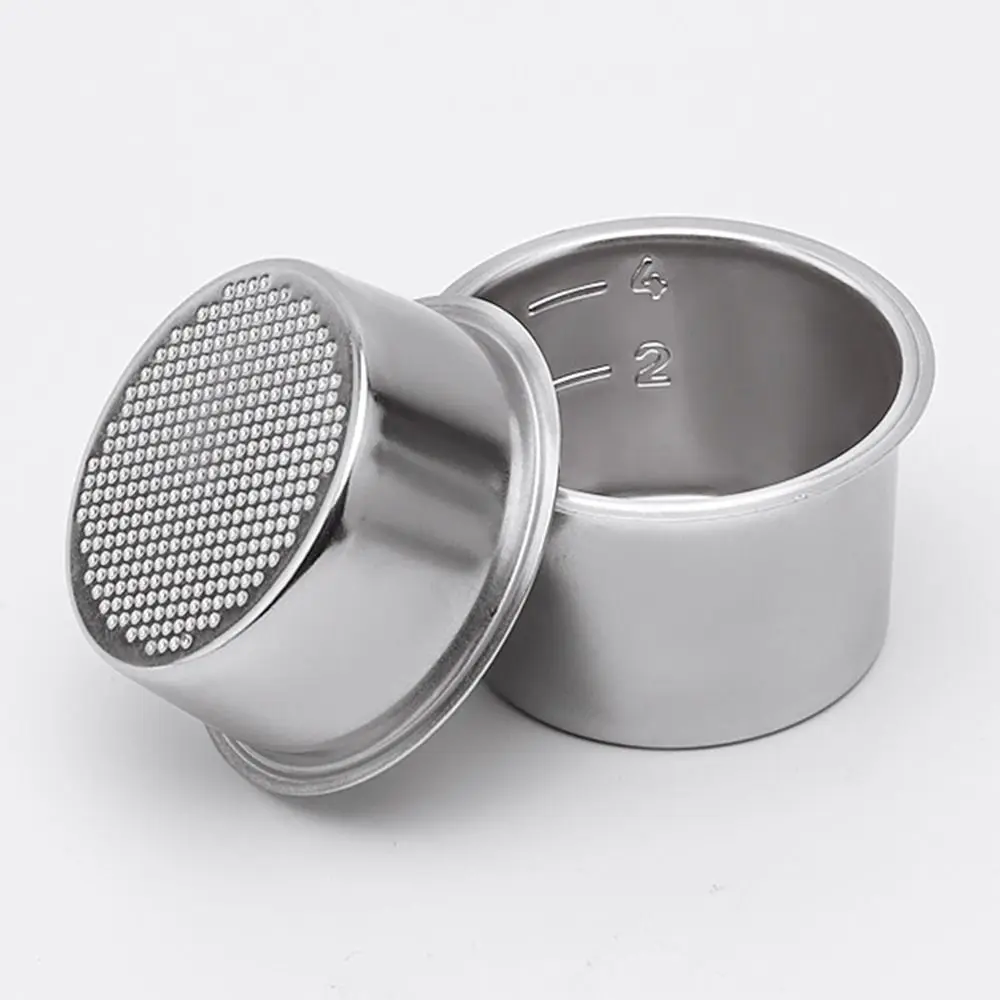 1Pcs 1Cup 2Cup Coffee Filter Basket Pressure Single Layer Clean Basket 304 Stainless Steel 51/58mm Coffee Machine Filter