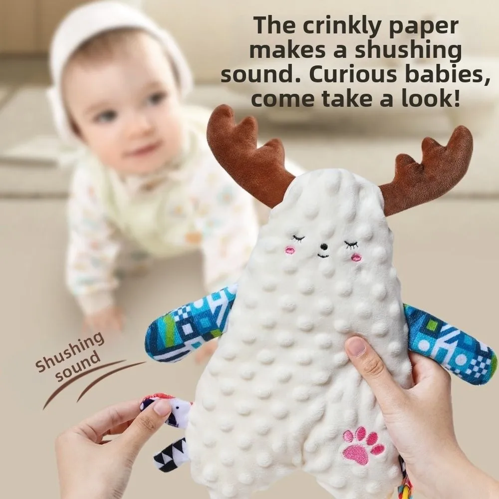 Fashion Lion Rabbit Baby Comforter Toy Cute Squeaky Baby Appease Doll Cartoon Interactive Toy Animal Stuffed Toys Girl Boy