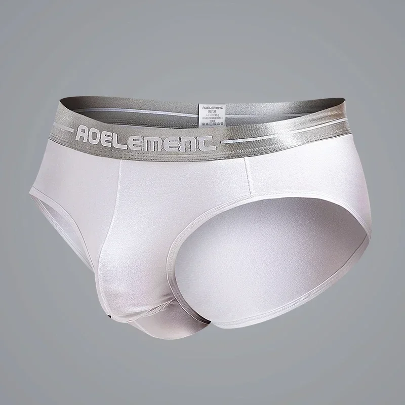 3PC Modal capsule lift U convex men's underwear bullet separate ice silk capsule pouch briefs